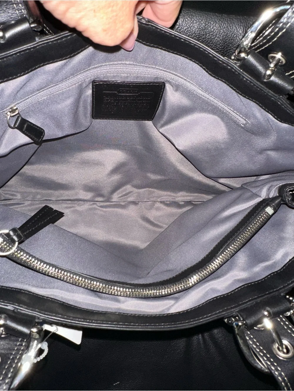 NEW Coach Soho Pleated Black Leather Tote Bag (Style No. F13733)